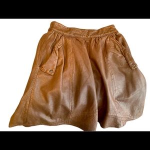 Daughters of the Liberation leather swing skirt with pockets, Anthropologie